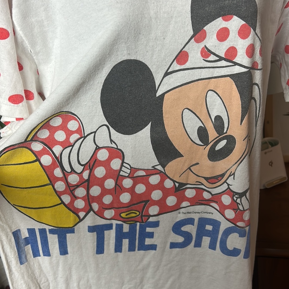 Vintage Walt Disney Mickey Hit The Sack Sleep Dress - Picture 3 of 10
